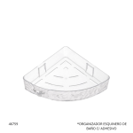 ORGANIZADOR ESQUINERO DE BAÑO C/ ADHESIVO (F-12978)