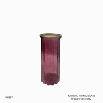 FLORERO VIDRIO BORDE DORADO CGBL-13