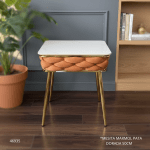 MESITA MARMOL PATA DORADA 50CM (J34-1409C)