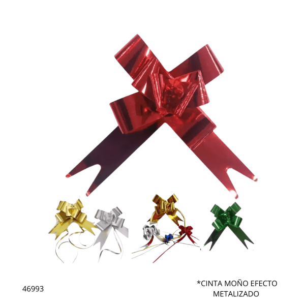 CINTA MOÑO EFECTO METALIZADO (YYLHD-7) (10PC)