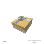 CAJA CUADRADA MOTAS 17X17CM