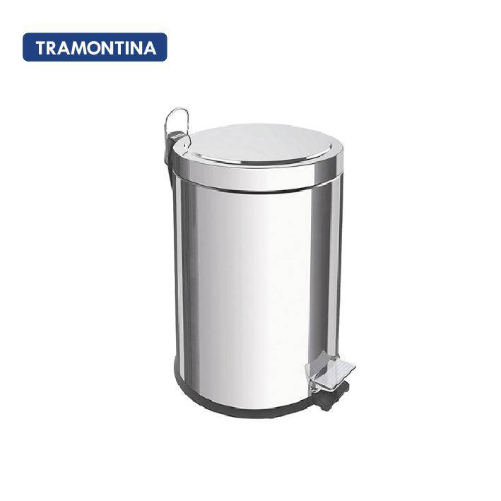 169763_1 BASURERO INOX 12LT C/PEDAL TRAMONTINA 94538/112 - Imagen 1
