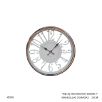 RELOJ DECORATIVO BORDE Y MANESILLAS DORADAS (BH5307)