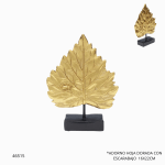 ADORNO HOJA DORADA CON ESCARABAJO (BH5893)