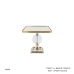 PEDESTAL BORDE DORADO CON ESPEJO 14X25CM