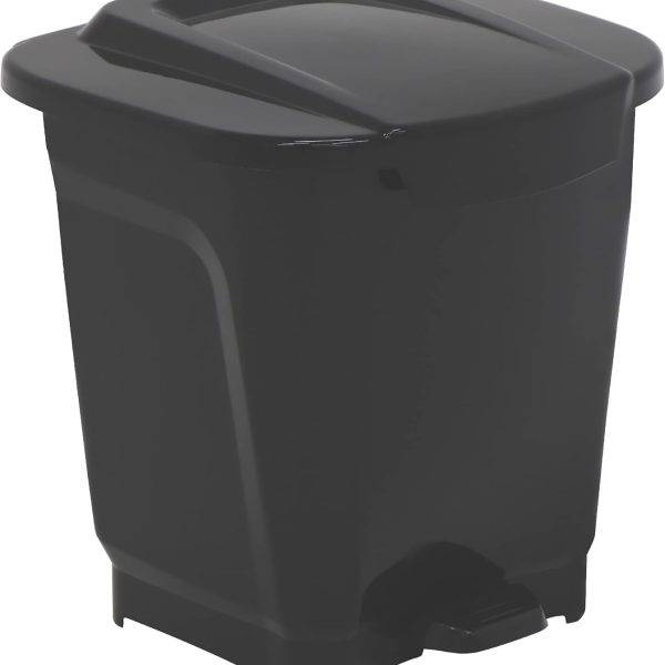 BASURERO TRAMONTINA A PEDAL NEGRO 25LT