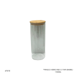 FRASCO VIDRIO RED C/ TAPA BAMBU 1500ML (F730-011)