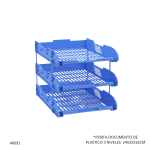 PORTA DOCUMENTO DE PLASTICO 3 NIVELES (A438)