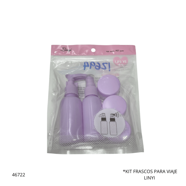 KIT FRASCOS P/VIAJE LINYI (F-12694) (5PCS)