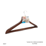 JUEGO DE PERCHAS MADERA CLOTHES YJ-MZ44-A (3PCS)
