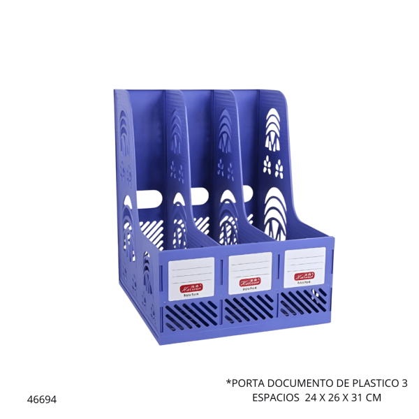 PORTA DOCUMENTO DE PLASTICO 3 ESPACIOS (513A)