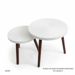 JUEGO DE MESA MODERNA REDONDO 2PC BLANCO (HW04902)