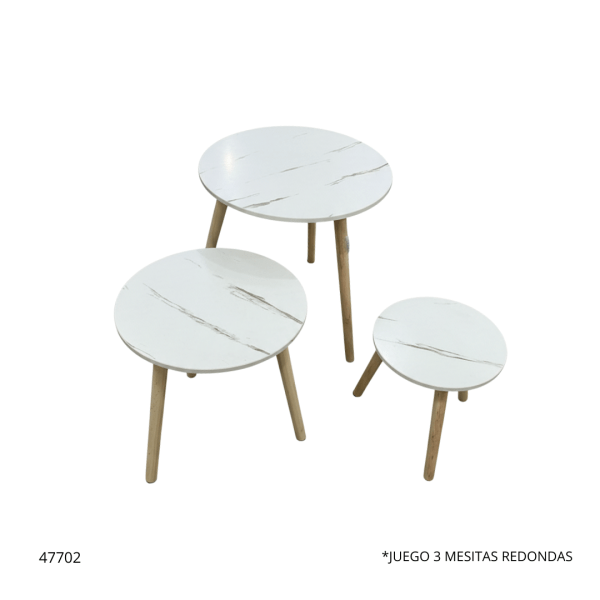 JUEGO 3 MESITAS REDONDAS (HW04910)