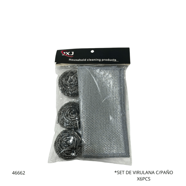 SET DE VIRULANA C/PAÑO X6PCS (F-12431)