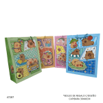 BOLSO DE REGALO C/DISEÑO CAPIBARA 30X40CM (YXL-1571L)