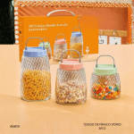 JUEGO DE FRASCOS DE VIDRIO 3PCS JHBL-17