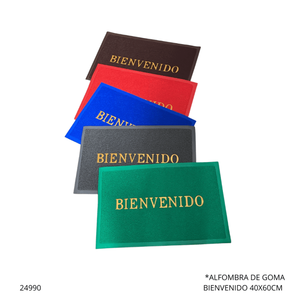 ALFOMBRA DE GOMA BIENVENIDO 40X60CM E-2743
