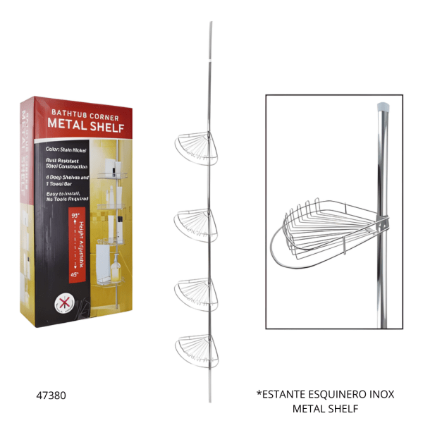 ESTANTE ESQUINERO INOX METAL SHELF (AD-362)