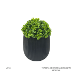 MACETA DE CERAMICA C/ PLANTITA ARTIFICIAL (Q25113)