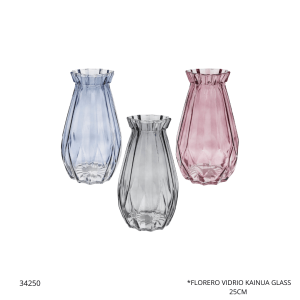 FLORERO VIDRIO KAINUA GLASS 25CM (29940)