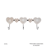 PERCHERO CORAZONES DE MADERA (32736)