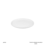 PLATO CERAMICA BLANCO 26CM (35018)