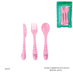 JUEGO CUBIERTOS DE PLASTICO INFANTIL (3PCS) (35256)