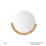 ESPEJO REDONDO 66CM BORDE MADERA (35536)