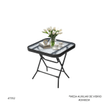 MESA AUXILIAR DE VIDRIO 40X40CM (35540)