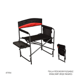 SILLA PESCADOR PLEGABLE KINGCAMP (ROJO NEGRO) (36097)