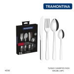 JUEGO DE CUBIERTOS INOX MALIBU 24PCS TRAMONTINA (23798/046)