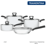 JUEGO DE OLLA TRAMONTINA BRAVA TRAMONTINA 65180/510 (4 PCS)