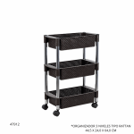 ORGANIZADOR 3 NIVELES TIPO RATTAN NIQUELART (398-14)