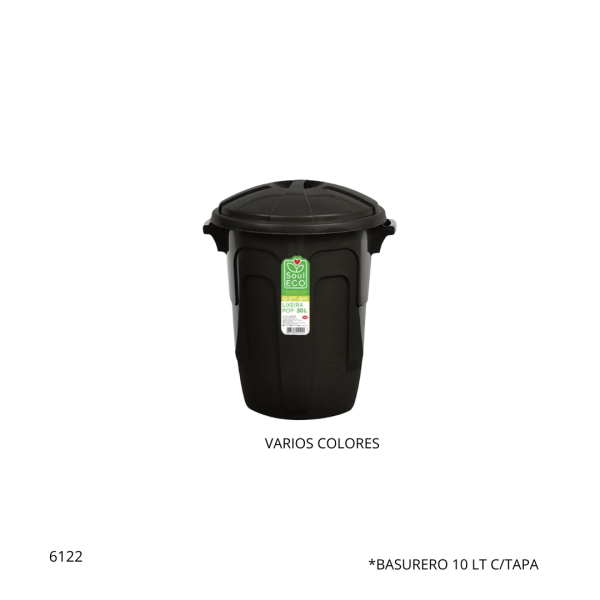 BASURERO 10 LT C/TAPA MB 785