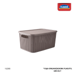 CAJA ORGANIZADORA C/TAPA GRIS PLASUTIL 229 (8L)