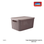 CAJA ORGANIZADORA C/TAPA GRIS PLASUTIL 230 (14LT)