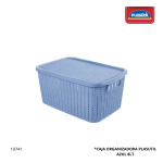 CAJA ORGANIZADORA C/TAPA AZUL MARINO PLASUTIL 255 (8LT)