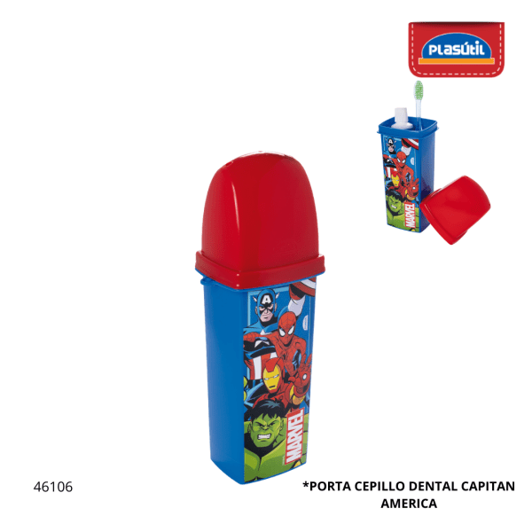 PORTA CEPILLO DENTAL CAPITAN AMERICA PLASUTIL 9407