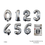GLOBO NUMERICO N°32 PLATEADO (XXB-32-P)
