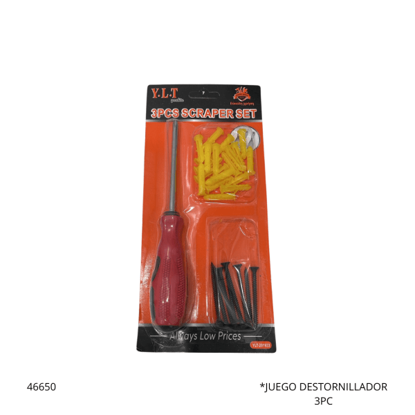 JUEGO DE DESTORNILLADOR 3PC YLT-78828-25