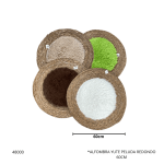 ALFOMBRA YUTE PELUDA REDONDO 60CM (JP66)