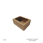 CAJA KRAFT CON VISOR 10.5X14.5X6CM