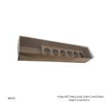 CAJA RECTANGULAR CON 6 DIVISORIAS  KRAFT 6.5X33X5.5 (6CAV)