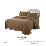 CUBRE CAMA BORDADO QUEEN CASA ETERNA 3PCS (CMA-5)
