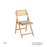 SILLA PLEGABLE DE RATTAN/MADERA (A6215-7)