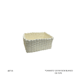 CANASTO 12X19X10CM BLANCO DE YUTE (9244-22)