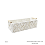 CANASTO DECORATIVO DE HILO 16X34X10CM (9244-27)