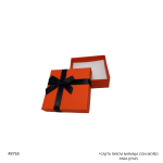 CAJITA 9X9CM NARANJA CON MOÑO PARA JOYAS (CY-9)