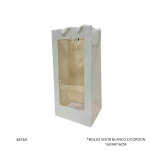BOLSO VISOR BLANCO C/CORDON 16X34X16CM (10708-6) (X UNIDAD)