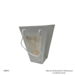 BOLSO VISOR BLANCO TRIANGULAR C/CORDON 26CM (10708-14)